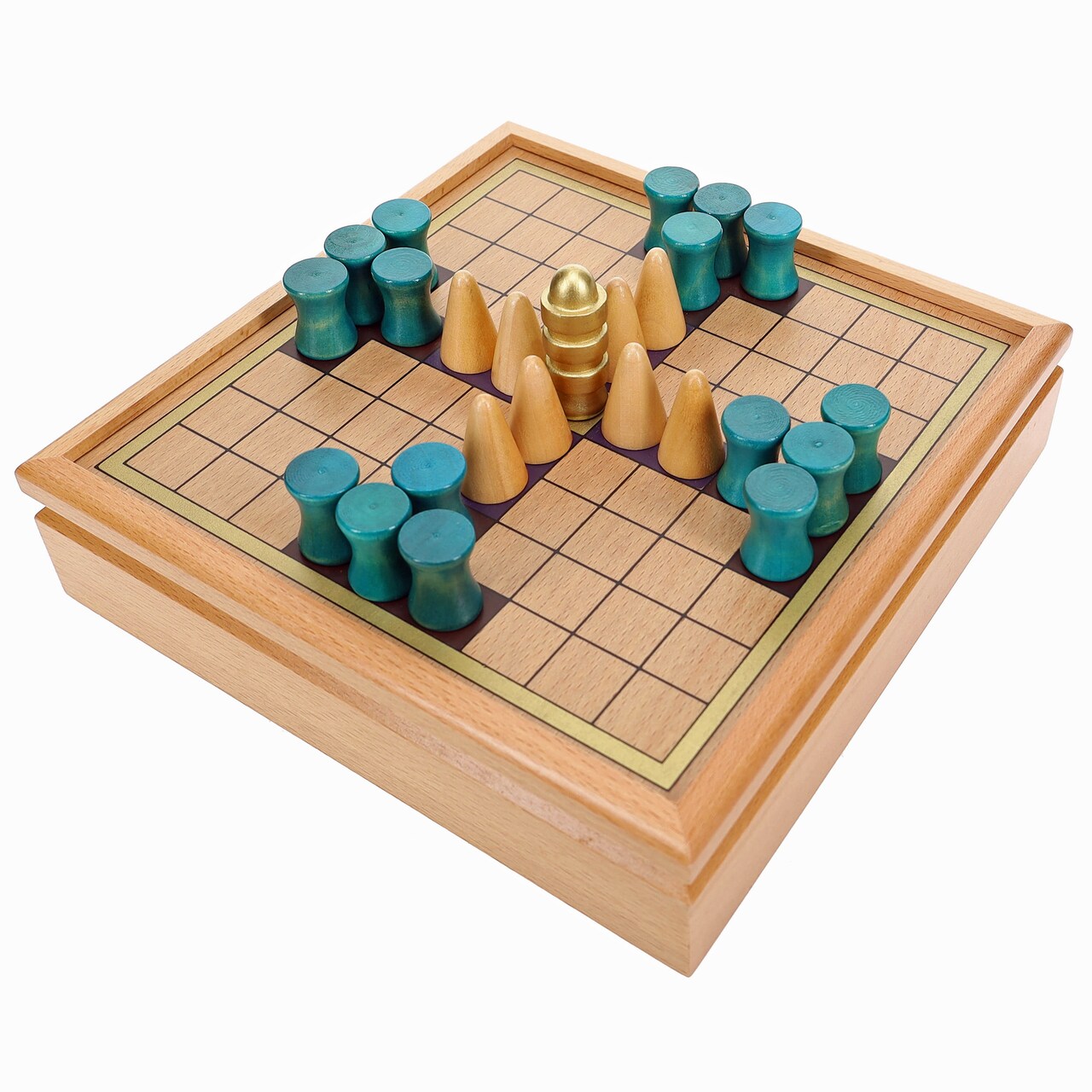 WE Games King's Table Wooden Board Game, Tablut Viking Strategy Game